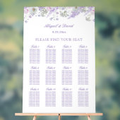 Tableau de mariage fleurs de lilas en acrylique (Neutre)