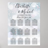 Tableau de mariage flocons de neige d'hiver (Devant)