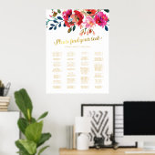 Tableau de mariage floral alphabétique pour placem (Bureau à domicile)