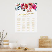 Tableau de mariage floral alphabétique pour placem (Cuisine)