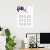 Tableau de mariage floral blanc et violet (Bureau à domicile)