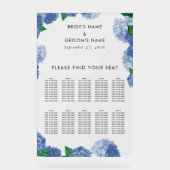Tableau de mariage floral Hydrangea Bleu (Recto)