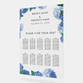 Tableau de mariage floral Hydrangea Bleu (Angle)