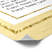 Tableau de mariage floral moderne noir blanc or (Coin)