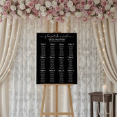 Tableau de mariage minimaliste moderne noir