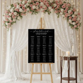 Tableau de mariage minimaliste moderne noir