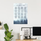 Tableau de mariage rustique à 16 tables dans la fo (Bureau à domicile)