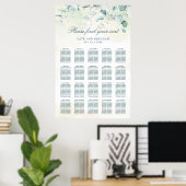 Tableau de mariage rustique à verdure d'eucalyptus (Bureau à domicile)