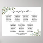 Tableau de mariage rustique eucalyptus pour 7 tabl (Devant)