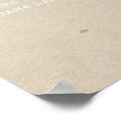 Tableau de mariage rustique moderne marron Kraft (Coin)