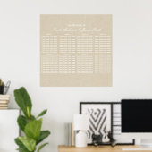 Tableau de mariage rustique moderne marron Kraft (Bureau à domicile)
