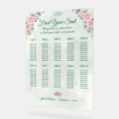 Tableau de Mariage Vert Émeraude & Rose Fardée (Angle)