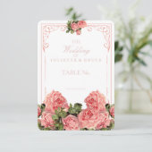 Tableau de mariage vintage - Carte de placement (Debout devant)
