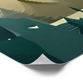 tableau de montagne pin bleu abstrait (Coin)