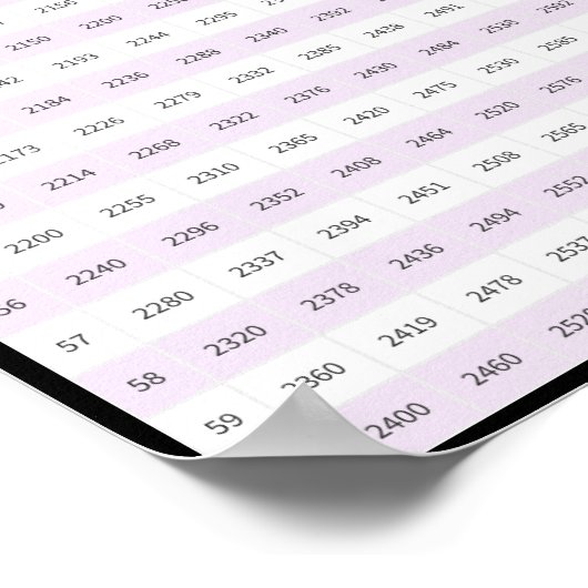 Tableau de multiplication 40 > 60 | Affiche des ta (Coin)