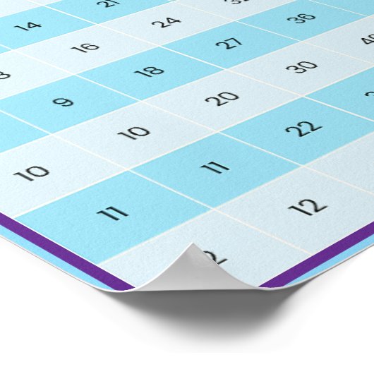 Tableau de multiplication de 1 à 12 | Affiche des  (Coin)