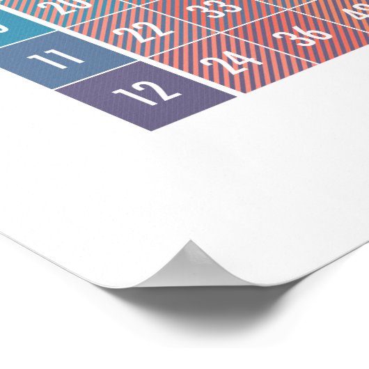 Tableau de multiplication (numéros 1 à 12) (Coin)