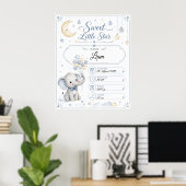 Tableau de naissance bébé personnalisable avec élé (Bureau à domicile)