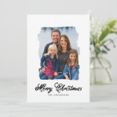 Tableau de Noël moderne | Carte photo de vacances (Debout devant)