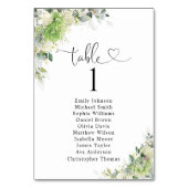 Tableau de numéros de table aux hydrangeas élégant (Dos)