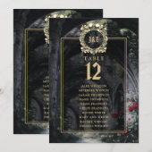 Tableau de numéros de table de mariage gothique av (Devant / Derrière)