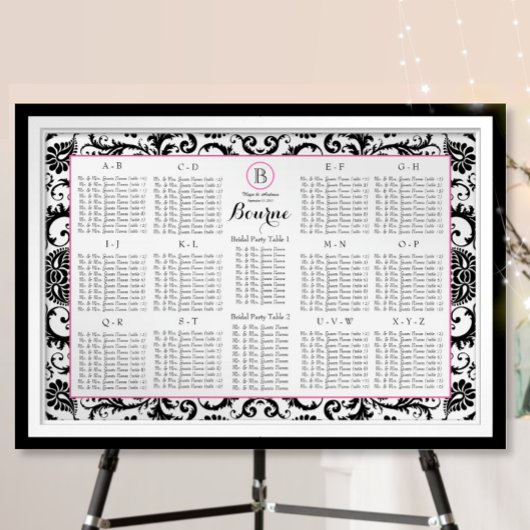 Tableau de numéros de table de plan de salle en da