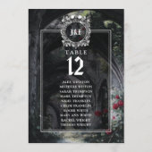 Tableau de numéros de table floral avec ruines got (Dos)