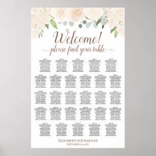 Tableau de placement 28 Champagne Blush Boho Flora
