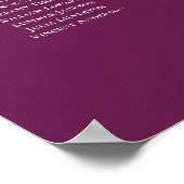 Tableau de placement 28 Table Magenta Prune & Arge (Coin)