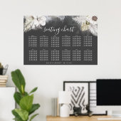 tableau de placement à l'aquarelle romantique élég (Bureau à domicile)