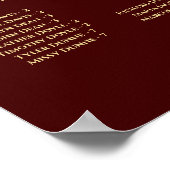Tableau de placement alphabétique Brun Auburn et O (Coin)