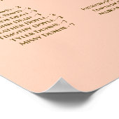 Tableau de placement alphabétique en corail pêche (Coin)
