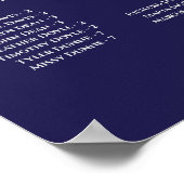 Tableau de placement alphabétique sur fond bleu ma (Coin)