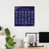 Tableau de placement alphabétique sur fond bleu ma (Bureau à domicile)