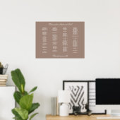 Tableau de placement alphabétique taupe (Bureau à domicile)