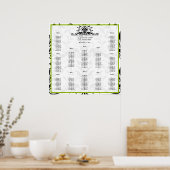 Tableau de placement Apple Green & Black Bumble 12 (Cuisine)