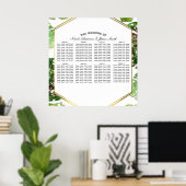 Tableau de placement aux feuilles tropicales avec  (Bureau à domicile)