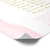 Tableau de placement Bébé Fille Arc en ciel Rose B (Coin)