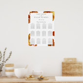 Tableau de placement Boho Floral Eucalyptus Sienne (Cuisine)