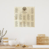 Tableau de placement Brown Swirl Tree 12 Tables (Cuisine)