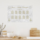 Tableau de placement Cloches de mariage et Flûtes (Cuisine)