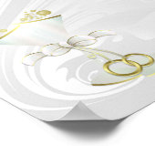 Tableau de placement Cloches de mariage et Flûtes (Coin)