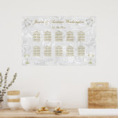 Tableau de placement Cloches de mariage et Flûtes (Cuisine)