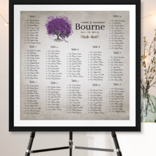 Tableau de placement de 12 tables de l'arbre aux f