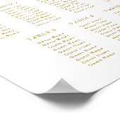 Tableau de placement de baptême à croix dorée élég (Coin)