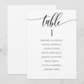 Tableau de placement de calligraphie ludique carte (Devant / Derrière)