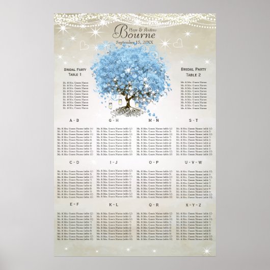 Tableau de placement de l'arbre à feuilles en form (Devant)