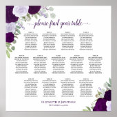 Tableau de placement de mariage 13 tables Roses Bo (Devant)