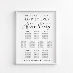 Tableau de placement de mariage à 10 tables pour u