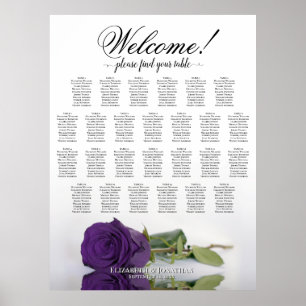 Tableau de placement de mariage à 26 tables Rose p